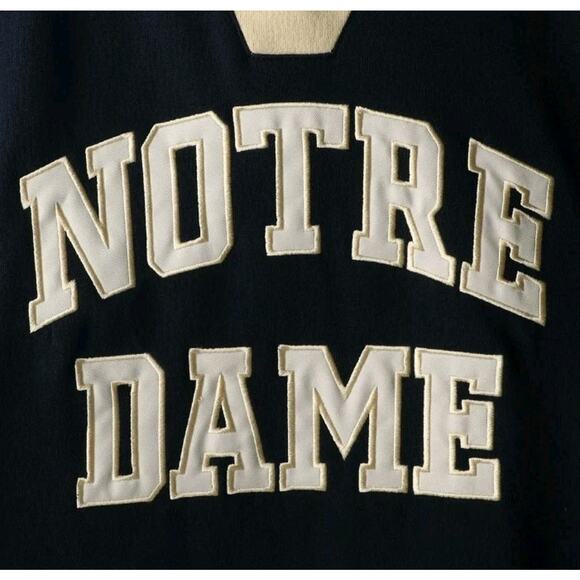 Men's Colosseum Navy Notre Dame Fighting Irish 2.0 Lace-Up Pullover Hoodie Large - Picture 5 of 7